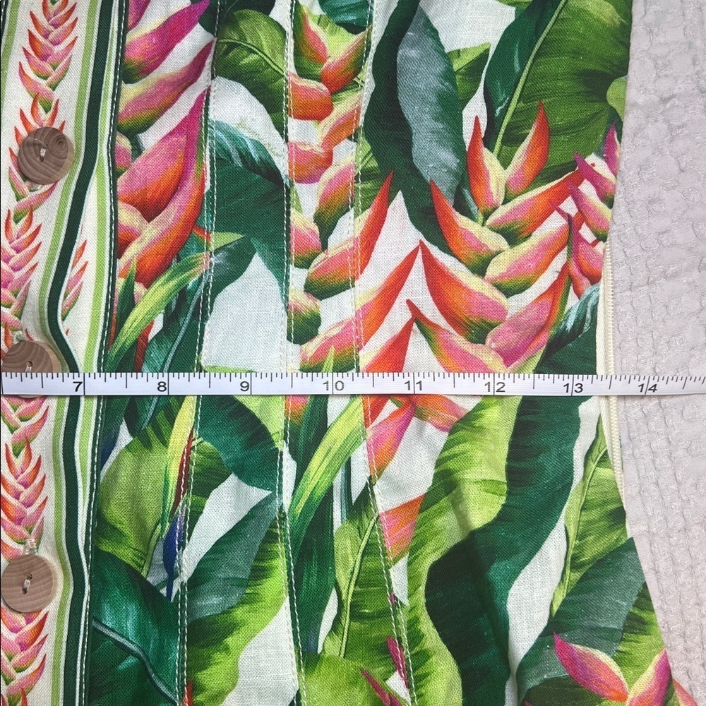 FARM Rio Green Leaf Print mini Dress XS - Picture 10 of 13